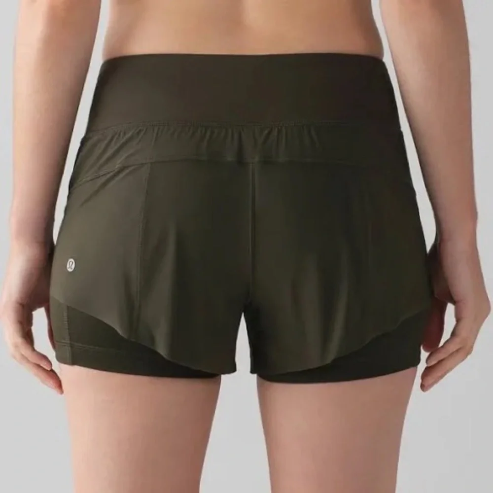 Lululemon Olive Green Squad Goals Shorts - Picture 2 of 11